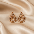 Angel Wing Zircon Earrings  (Silver)