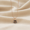 Crystal Square Pendant  (Golden-Black)