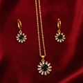Golden Black Nacklace Set  (Golden-Black)