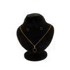 Gold-Tone Circle Pendant & Stud Set (Golden-Black)