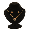 Red Pave Circle Set  (Golden-Red)
