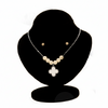 Four-Leaf Pearl Clover Set  (Golden-White)