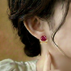 Bow & Gemstuds  (Golden-Red)